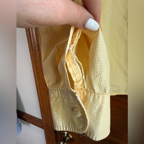 Y2K Abercrombie & Fitch Plaid Yellow Button Down Shirt - Picture 8 of 8